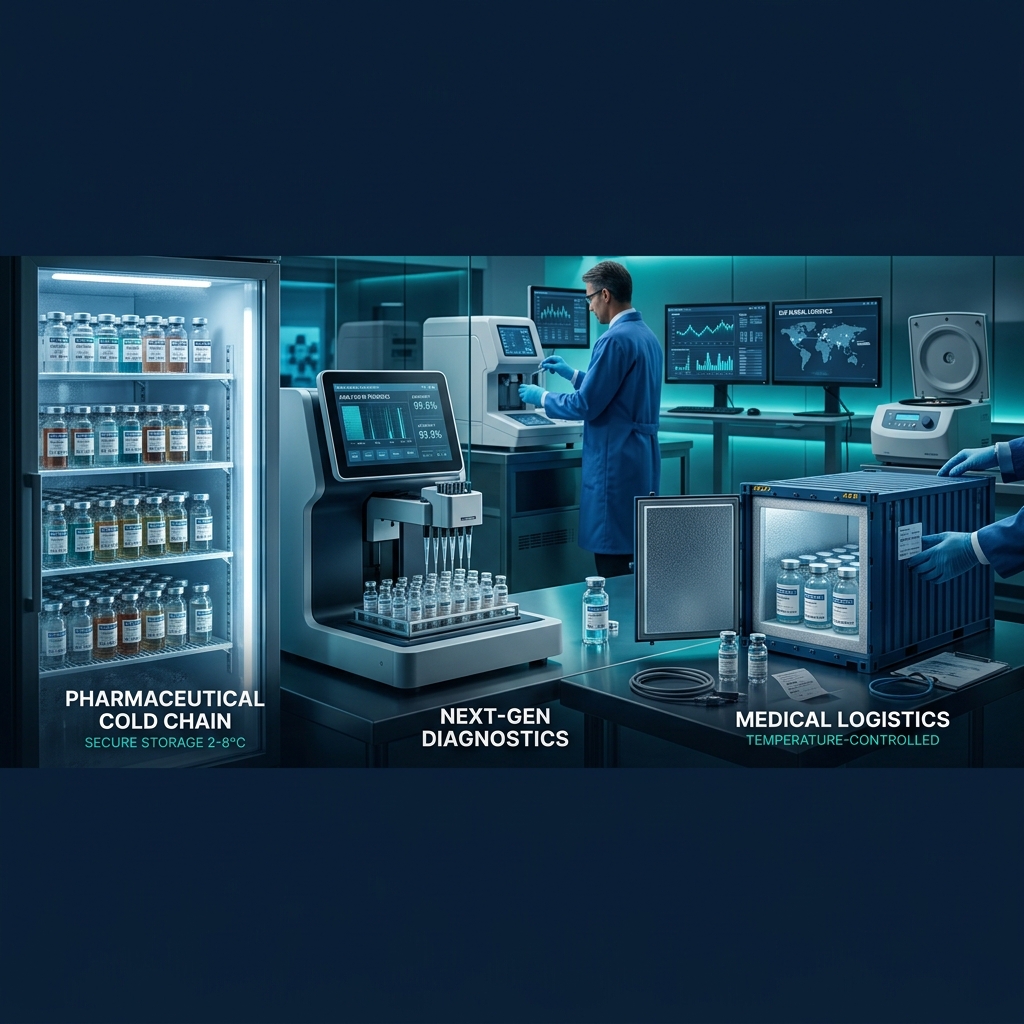 Zamba Pharma biopharmaceutical cold chain logistics and medical technology visualization